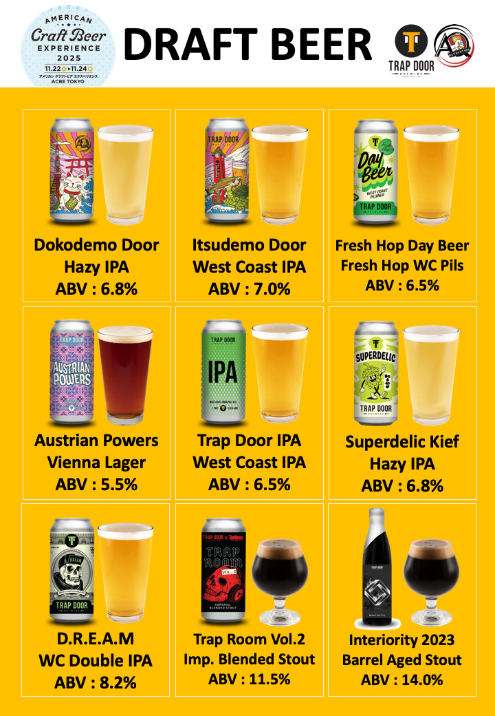 ACBE2025ビールメニューリスト